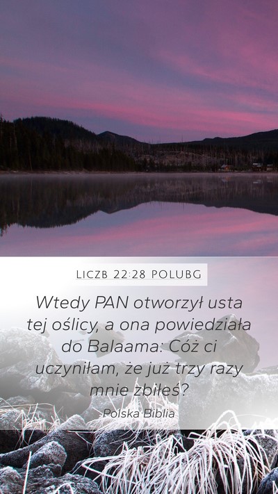 Liczb 22:28 POLUBG Bible Verse Image