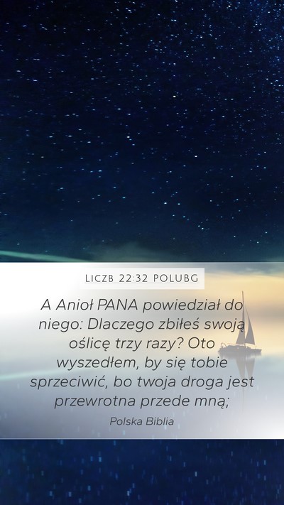 Liczb 22:32 POLUBG Mobile Phone Wallpaper - A Anioł PANA powiedział do niego: Dlaczego - Mobile Bible Verse Wallpaper