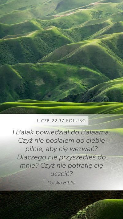 Liczb 22:37 POLUBG Bible Verse Image