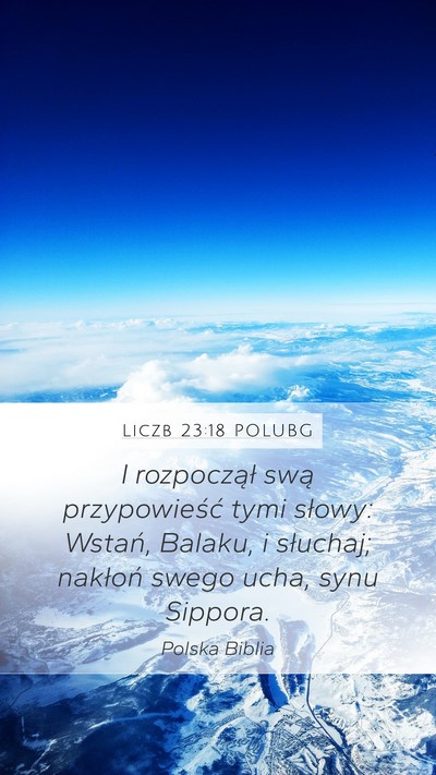 Liczb 23:18 POLUBG Bible Verse Image