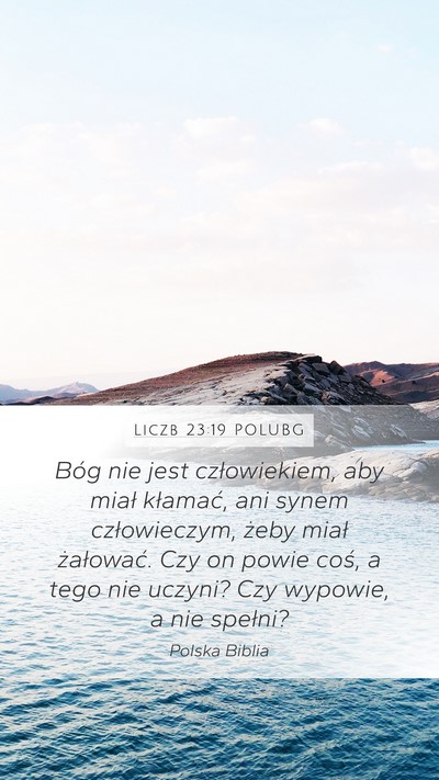Liczb 23:19 POLUBG Bible Verse Image