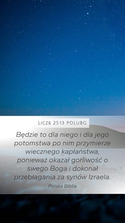 Liczb 25:13 POLUBG Bible Verse Image