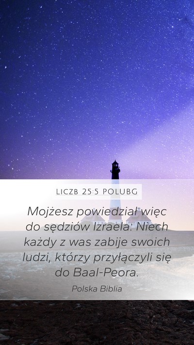 Liczb 25:5 POLUBG Bible Verse Image