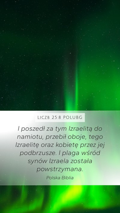 Liczb 25:8 POLUBG Bible Verse Image