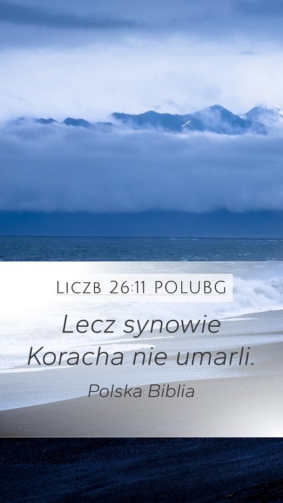 Liczb 26:11 POLUBG Mobile Phone Wallpaper - Lecz synowie Koracha nie - Mobile Bible Verse Wallpaper