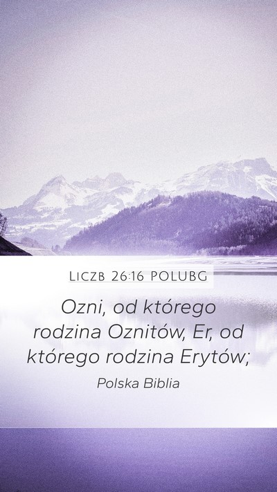 Liczb 26:16 POLUBG Mobile Phone Wallpaper - Ozni, od którego rodzina Oznitów, Er, od - Mobile Bible Verse Wallpaper