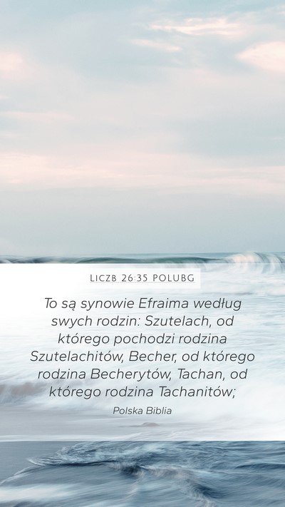 Liczb 26:35 POLUBG Mobile Phone Wallpaper - To są synowie Efraima według swych rodzin: - Mobile Bible Verse Wallpaper