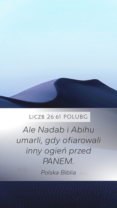 Liczb 26:61 POLUBG Bible Verse Image