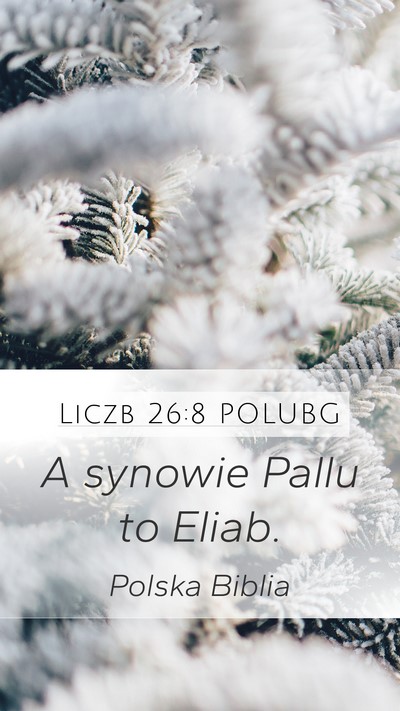 Liczb 26:8 POLUBG Mobile Phone Wallpaper - A synowie Pallu to - Mobile Bible Verse Wallpaper