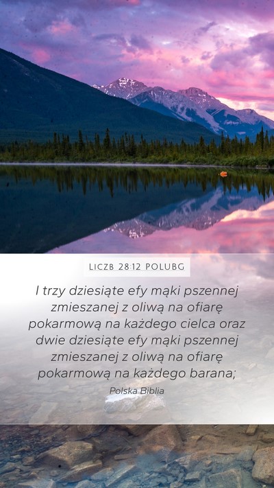 Liczb 28:12 POLUBG Bible Verse Image