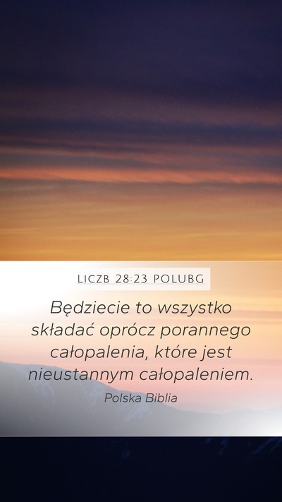 Liczb 28:23 POLUBG Bible Verse Image
