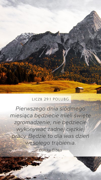 Liczb 29:1 POLUBG Bible Verse Image