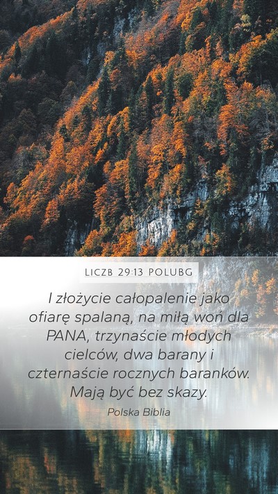 Liczb 29:13 POLUBG Bible Verse Image