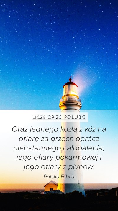 Liczb 29:25 POLUBG Bible Verse Image
