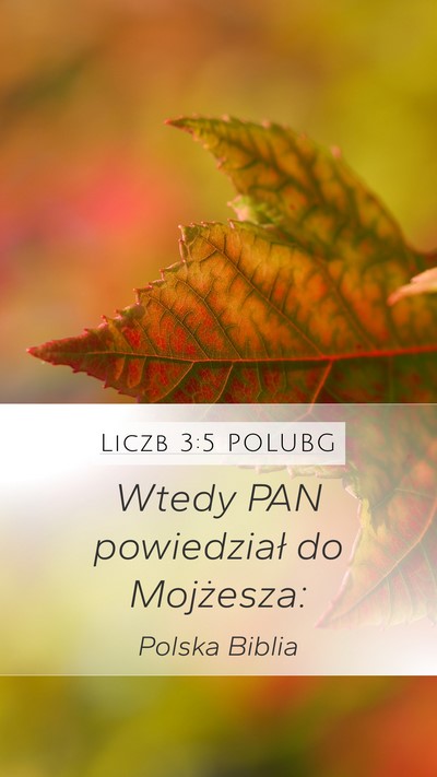 Liczb 3:5 POLUBG Bible Verse Image