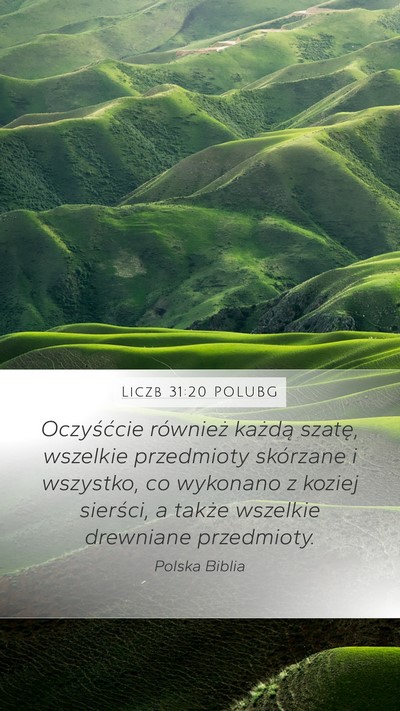 Liczb 31:20 POLUBG Bible Verse Image