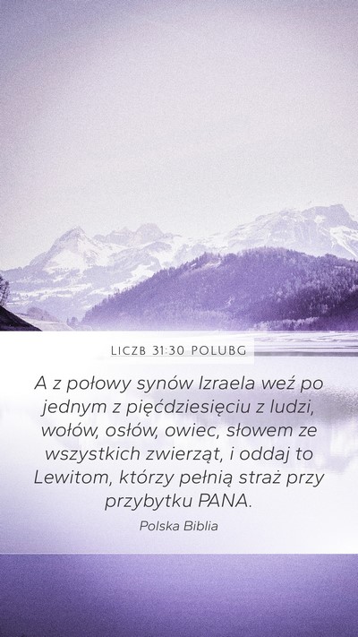 Liczb 31:30 POLUBG Bible Verse Image