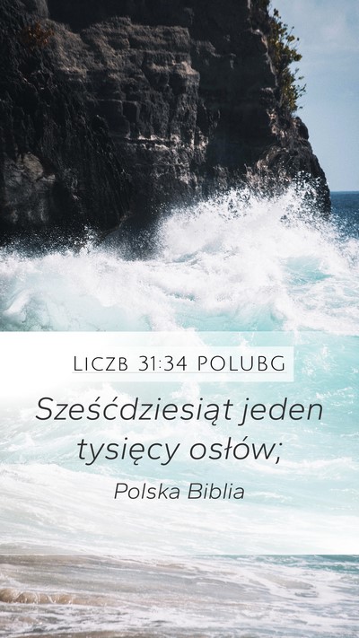 Liczb 31:34 POLUBG Mobile Phone Wallpaper - Sześćdziesiąt jeden tysięcy - Mobile Bible Verse Wallpaper