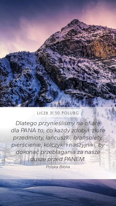 Liczb 31:50 POLUBG Bible Verse Image