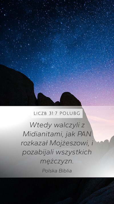 Liczb 31:7 POLUBG Bible Verse Image