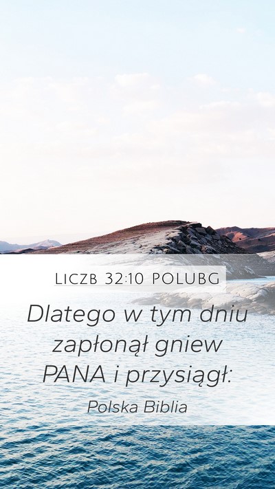 Liczb 32:10 POLUBG Mobile Phone Wallpaper - Dlatego w tym dniu zapłonął gniew PANA i - Mobile Bible Verse Wallpaper