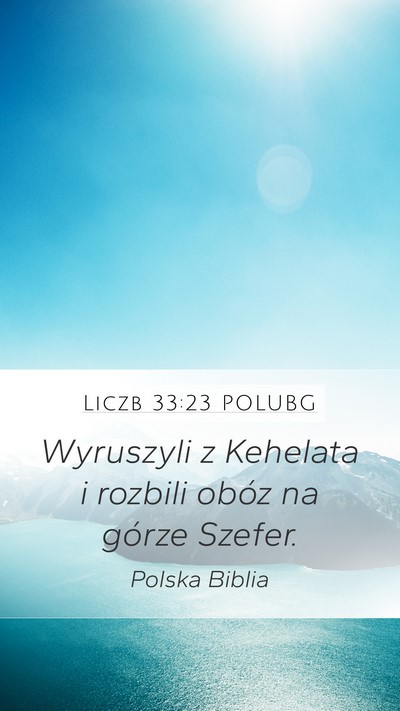 Liczb 33:23 POLUBG Mobile Phone Wallpaper - Wyruszyli z Kehelata i rozbili obóz na górze - Mobile Bible Verse Wallpaper