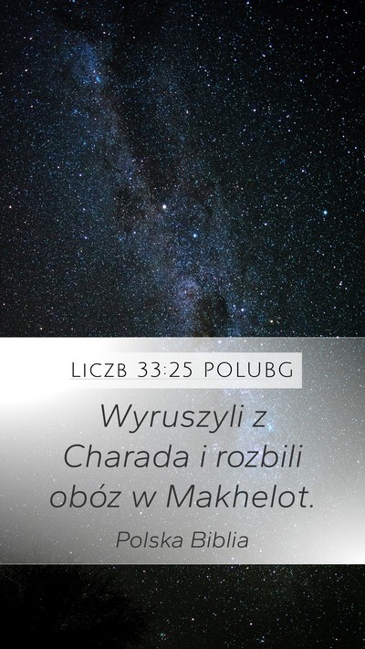 Liczb 33:25 POLUBG Mobile Phone Wallpaper - Wyruszyli z Charada i rozbili obóz w - Mobile Bible Verse Wallpaper