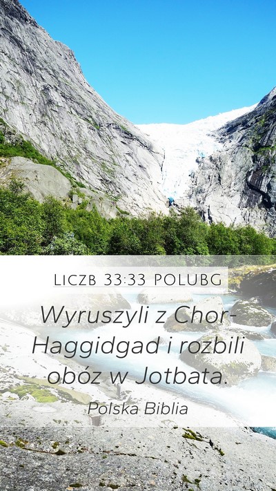 Liczb 33:33 POLUBG Mobile Phone Wallpaper - Wyruszyli z Chor-Haggidgad i rozbili obóz w - Mobile Bible Verse Wallpaper