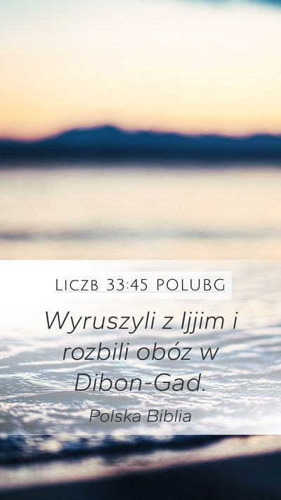 Liczb 33:45 POLUBG Bible Verse Image