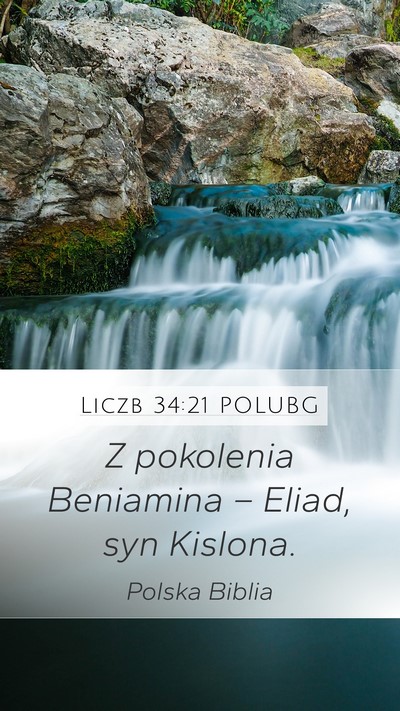 Liczb 34:21 POLUBG Mobile Phone Wallpaper - Z pokolenia Beniamina – Eliad, syn - Mobile Bible Verse Wallpaper