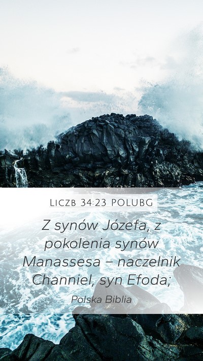 Liczb 34:23 POLUBG Mobile Phone Wallpaper - Z synów Józefa, z pokolenia synów Manassesa - Mobile Bible Verse Wallpaper
