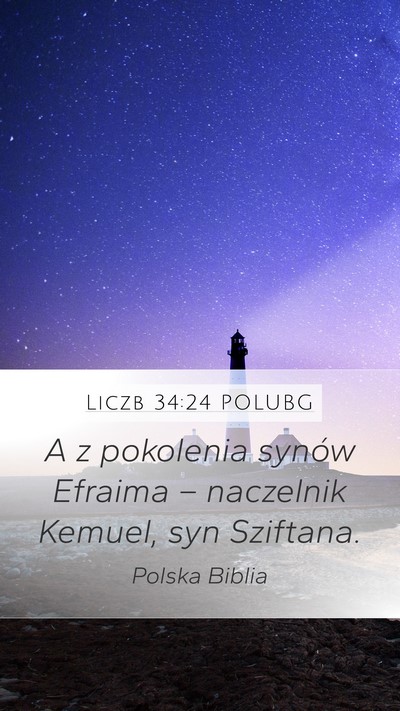Liczb 34:24 POLUBG Mobile Phone Wallpaper - A z pokolenia synów Efraima – naczelnik - Mobile Bible Verse Wallpaper