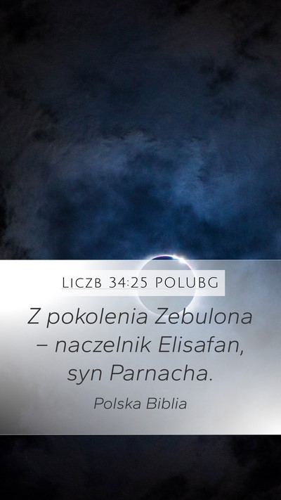 Liczb 34:25 POLUBG Mobile Phone Wallpaper - Z pokolenia Zebulona – naczelnik Elisafan, syn - Mobile Bible Verse Wallpaper