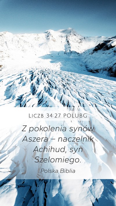 Liczb 34:27 POLUBG Mobile Phone Wallpaper - Z pokolenia synów Aszera – naczelnik Achihud, - Mobile Bible Verse Wallpaper
