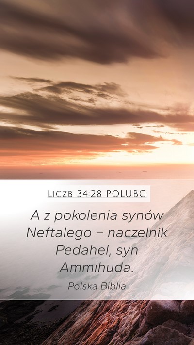 Liczb 34:28 POLUBG Mobile Phone Wallpaper - A z pokolenia synów Neftalego – naczelnik - Mobile Bible Verse Wallpaper