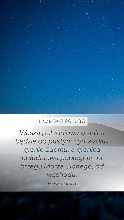 Liczb 34:3 POLUBG Bible Verse Image