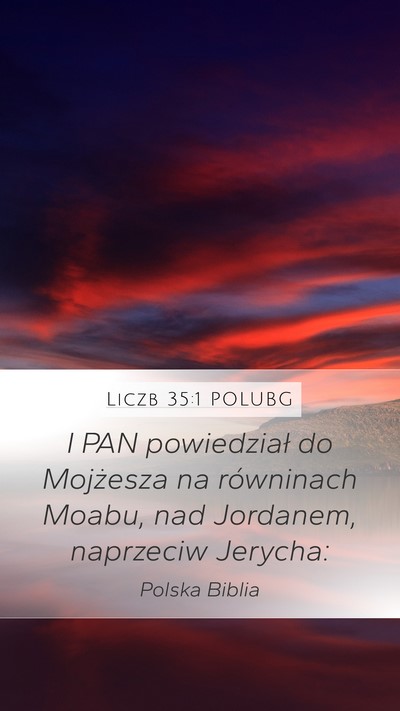 Liczb 35:1 POLUBG Bible Verse Image