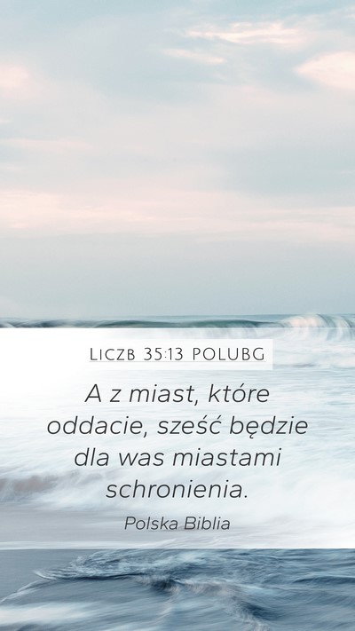 Liczb 35:13 POLUBG Mobile Phone Wallpaper - A z miast, które oddacie, sześć będzie dla - Mobile Bible Verse Wallpaper