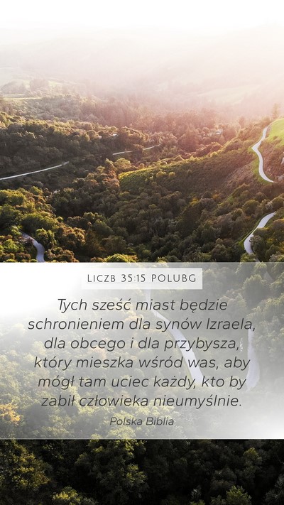 Liczb 35:15 POLUBG Mobile Phone Wallpaper - Tych sześć miast będzie schronieniem dla - Mobile Bible Verse Wallpaper