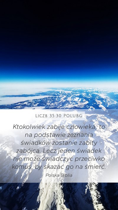 Liczb 35:30 POLUBG Bible Verse Image