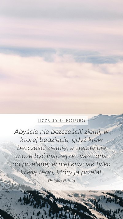 Liczb 35:33 POLUBG Bible Verse Image
