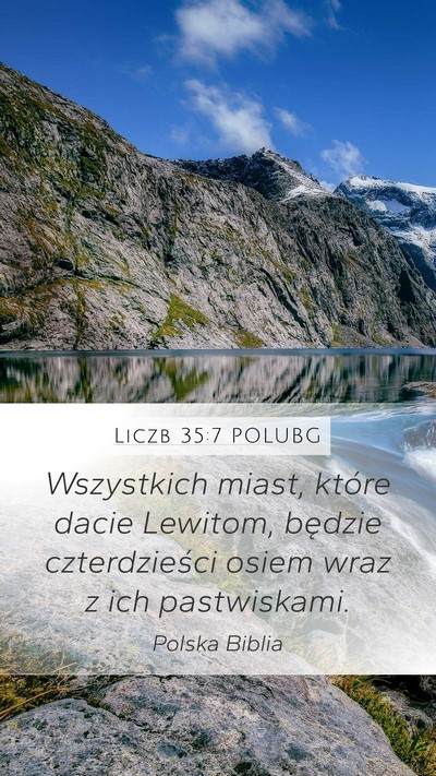 Liczb 35:7 POLUBG Mobile Phone Wallpaper - Wszystkich miast, które dacie Lewitom, będzie - Mobile Bible Verse Wallpaper
