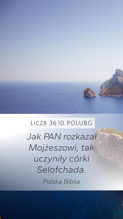 Liczb 36:10 POLUBG Bible Verse Image
