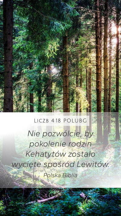 Liczb 4:18 POLUBG Mobile Phone Wallpaper - Nie pozwólcie, by pokolenie rodzin Kehatytów - Mobile Bible Verse Wallpaper