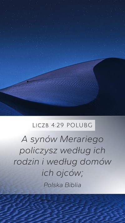 Liczb 4:29 POLUBG Bible Verse Image