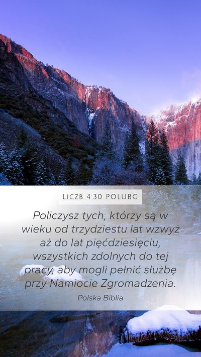 Liczb 4:30 POLUBG Bible Verse Image