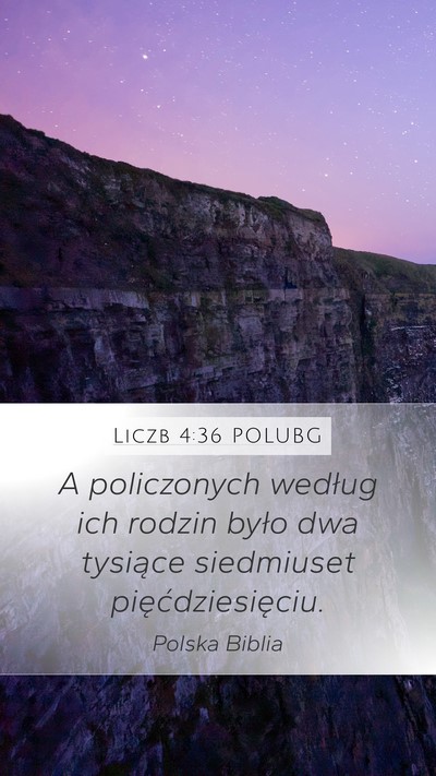 Liczb 4:36 POLUBG Mobile Phone Wallpaper - A policzonych według ich rodzin było dwa - Mobile Bible Verse Wallpaper