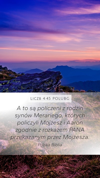 Liczb 4:45 POLUBG Bible Verse Image