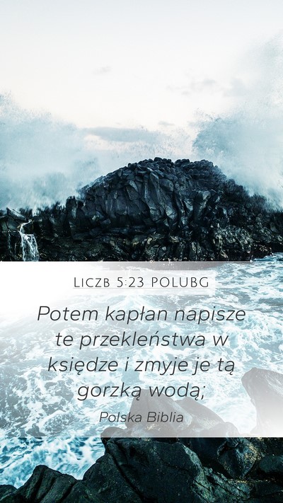 Liczb 5:23 POLUBG Mobile Phone Wallpaper - Potem kapłan napisze te przekleństwa w księdze - Mobile Bible Verse Wallpaper