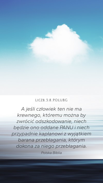 Liczb 5:8 POLUBG Mobile Phone Wallpaper - A jeśli człowiek ten nie ma krewnego, któremu - Mobile Bible Verse Wallpaper